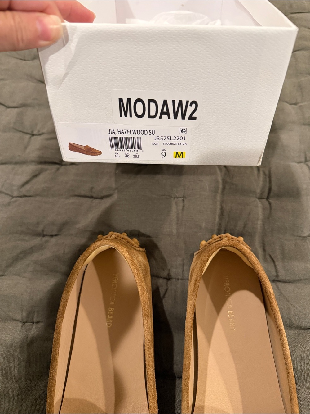 Veronica Beard Jia Suede Tan Loafers in Hazelwood - Picture 3 of 8